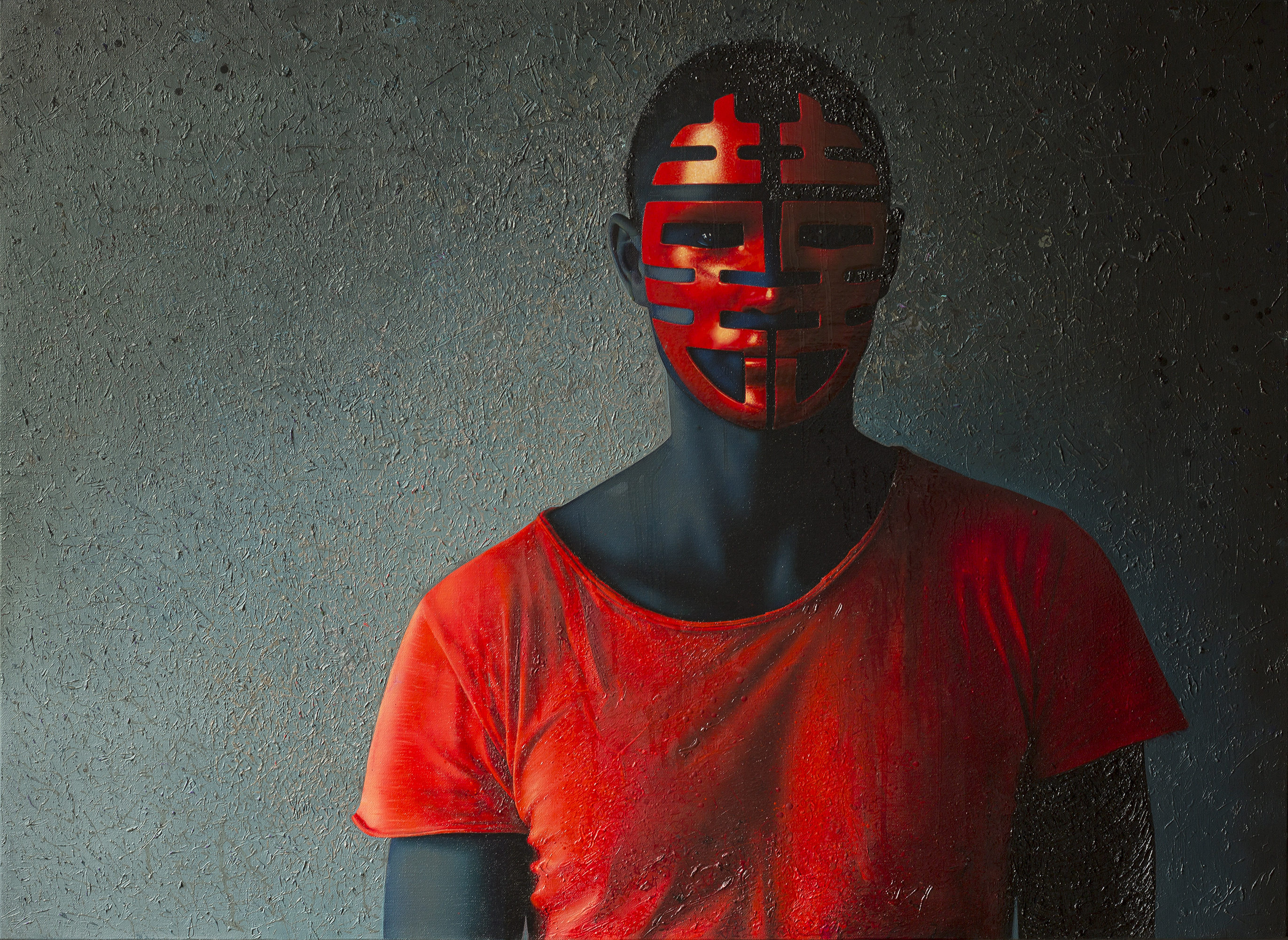 Shuangxi (Self Portrait with the mask of Double Happiness)